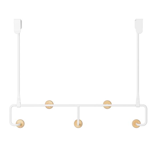 Вешалка для одежды подвесная estique, белая/натуральное дерево