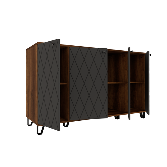 Римини ПМ-375.05 Комод Графит софт/Дуб Каньон темный