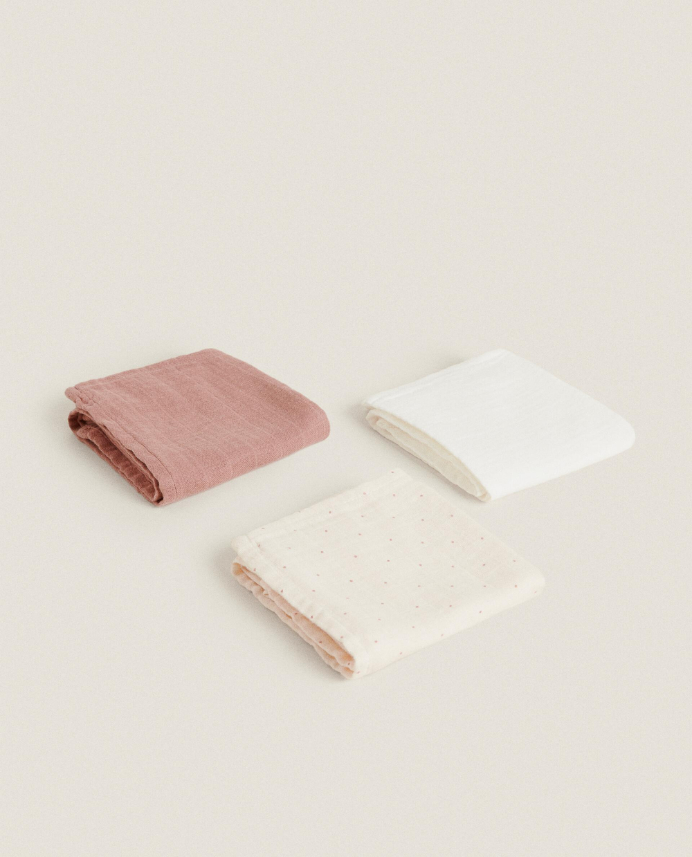 Zara Home Муслиновые салфетки из хлопка, 55x55 см (3 шт.)