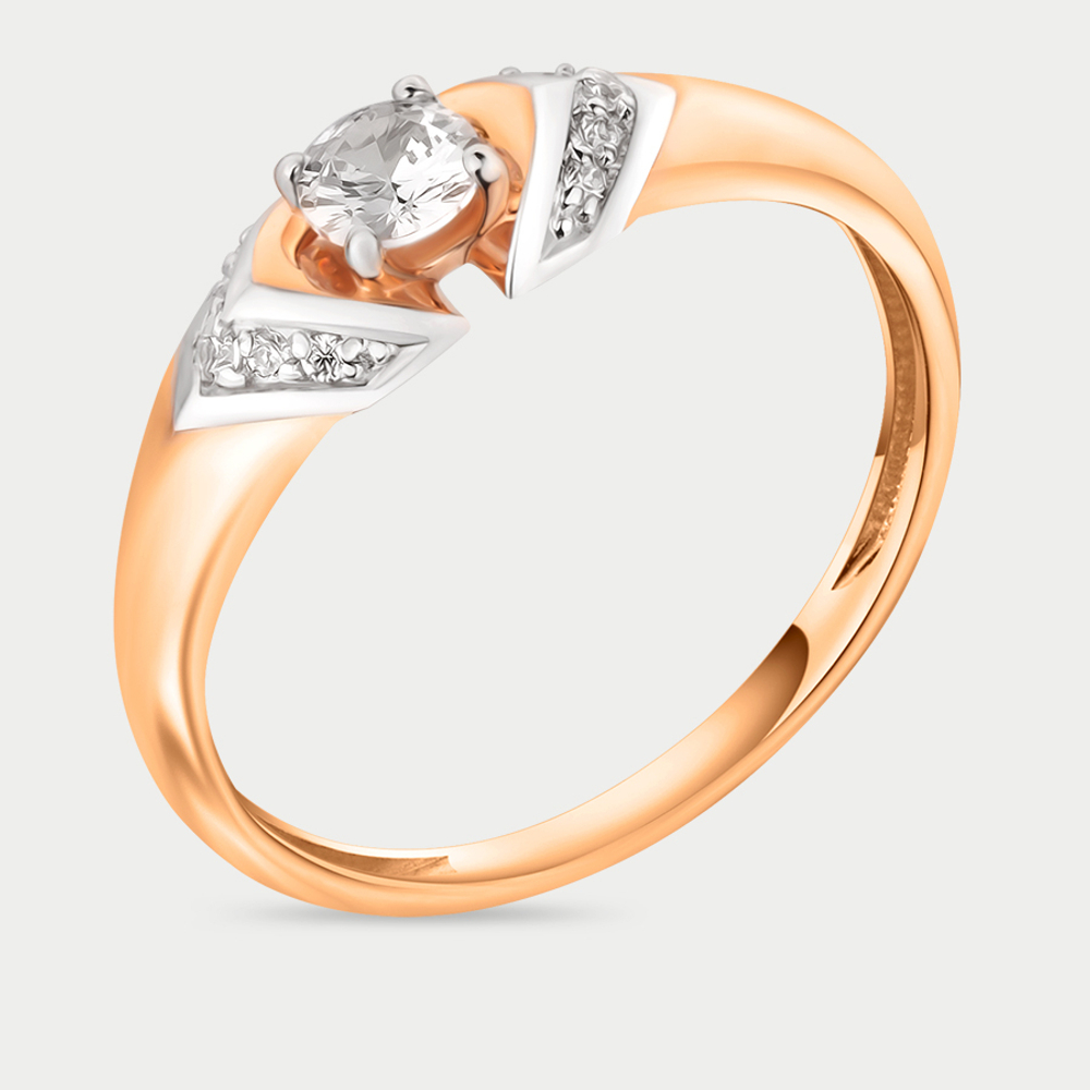 Кольцо для женщин из розового золота 585 пробы с фианитами (арт. 017991-1102)