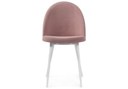 Стул на металлокаркасе Дагрун пыльно-розовый / белый каркас