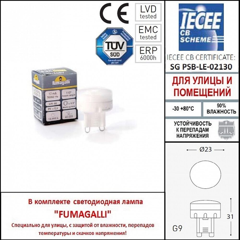 Встраиваемый в дорогу светильник Fumagalli Aldo 1L0.000.000.LXZ1L