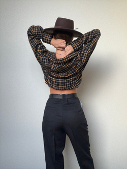 Брюки черничные прямые узкие