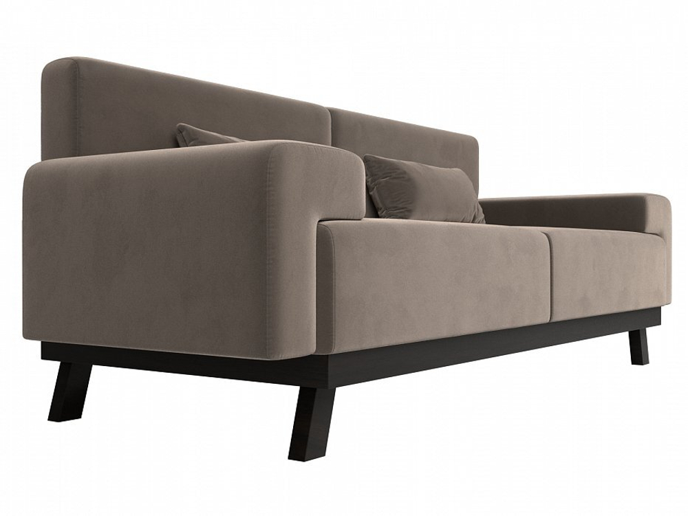 Диван прямой Мюнхен, Коричневый, Велюр, 109099