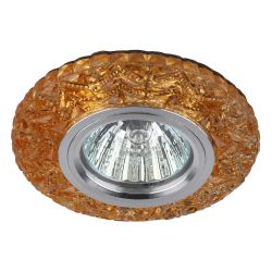 Светильник встраиваемый cо светодиодной подсветкой ЭРА DK LD4 TEA/WH под лампу MR16 GU5.3 оранжевый | Встраиваемые LED светильники