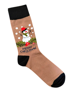 Носки НГ р.35-40 "Happy NY" Снеговик