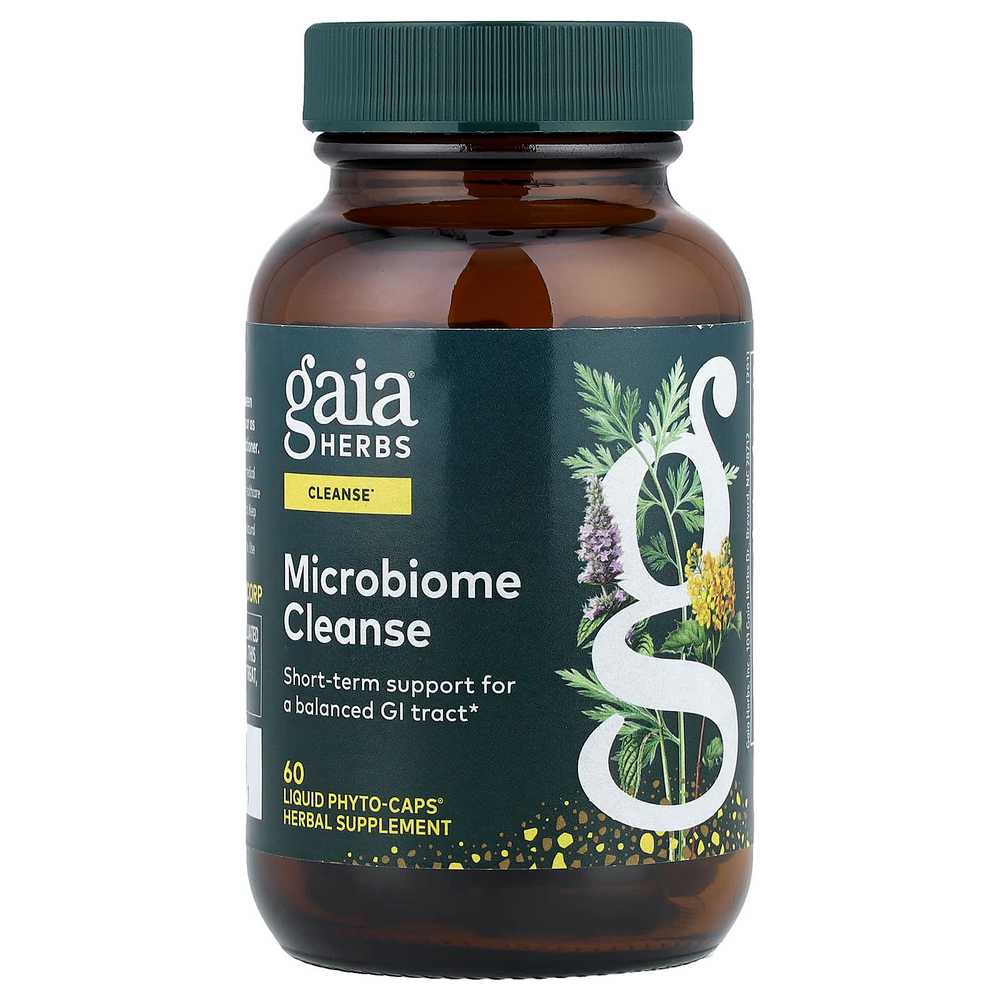 Gaia Herbs, Microbiome Cleanse, 60 жидких капсул Phyto-Caps®