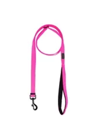 60223 Поводок c регулируемой длиной и мягкой ручкой RUKKA PETS BLISS NEON, цвет неон розовый (638)