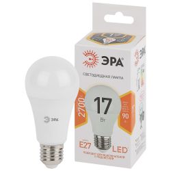 Лампа светодиодная ЭРА STD LED A60-17W-827-E27 E27 / Е27 17Вт груша теплый белый свет | Лампы cветодиодные Груша (A)