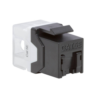 Модуль Keystone RJ45 CAT 5E с пылезащитной шторкой, неэкранированный (UTP), 90/180 градусов, черный