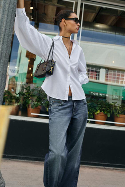 ZARA ДЖИНСЫ Z1975 ПРЯМОГО КРОЯ С НИЗКОЙ ПОСАДКОЙ, СИНИЙ