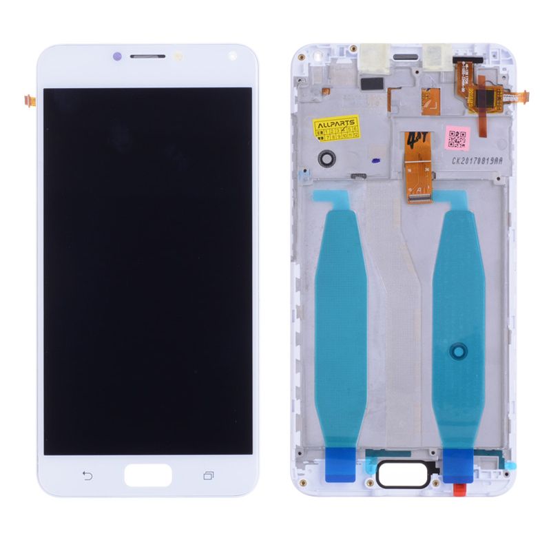 Дисплей для Asus Zenfone 4 Max ZC554KL в сборе с тачскрином на рамке (White)