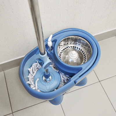 Набор для уборки: ведро с отжимом, швабра, насадка из микрофибры HQ-4008