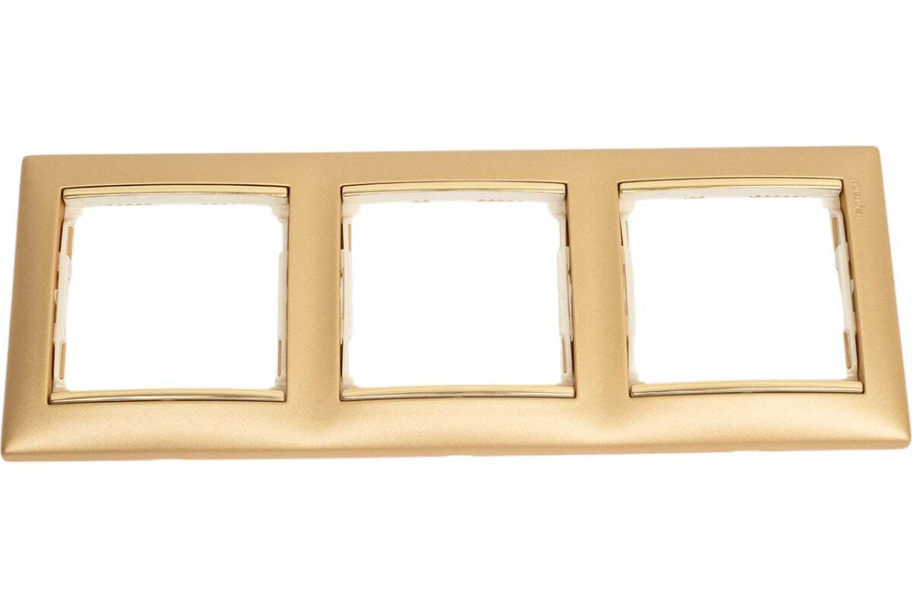 Рамка 3 поста матовое золото Valena Classic LEGRAND