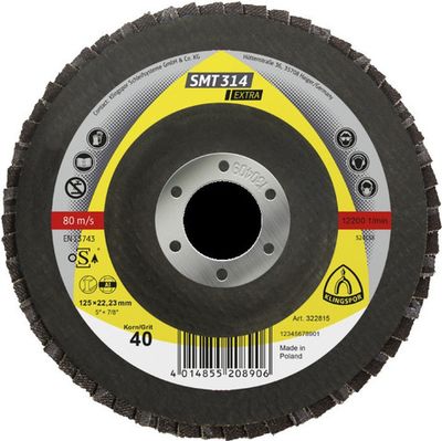 Лепестковый тарельчатый круг SMT314 125*22,23мм зерно 80 (322818)