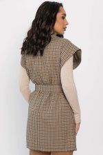 Жилет костюмный Жюлли (бежевый/клетка) Б14490-4М LT Collection