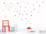 Интерьерная наклейка Watercolor Polka Dots — бирюзовый