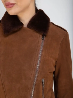 Дубленка авиатор натуральная автоледи Турция