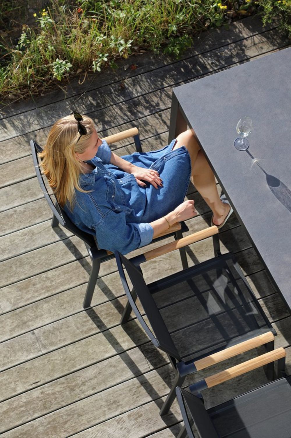 Andy, стул антрацит, алюминий/текстилен