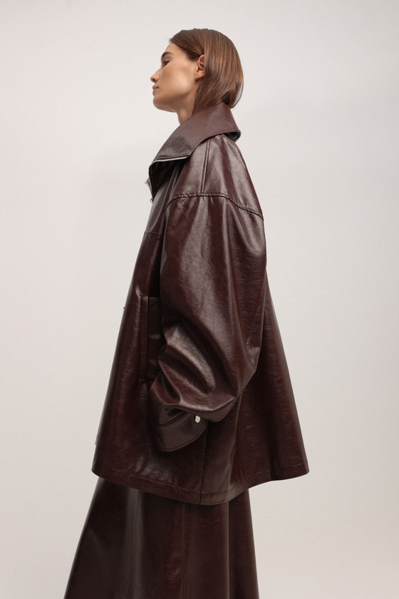 Анорак из экокожи