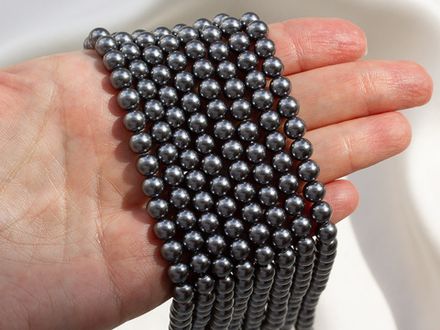 "Жемчуг круглый" 6мм, "Майорка. Имитация" (нить)