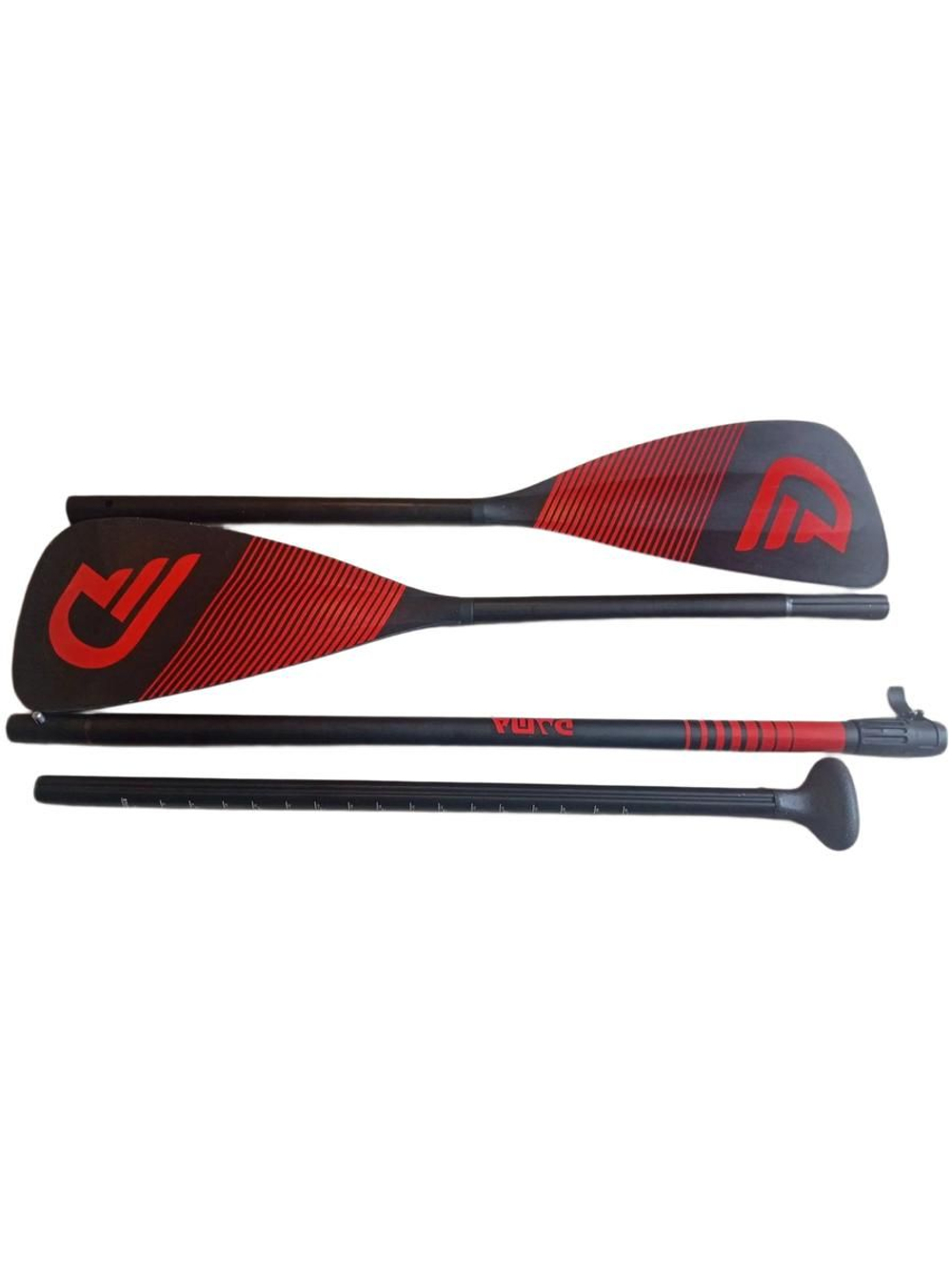 Весло разборное двухлопастное для sup-доски, DAMA DOUBLE BLADE (двойное) RED, 1 шт