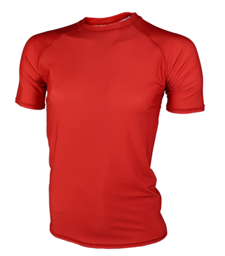 Рашгард для MMA Rusco Sport RED короткий рукав, взрослый красный