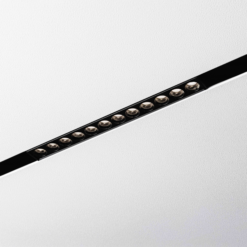 Магнитный трековый светильник MKL-102-12W3K-B Черный 220x22x44, 48V, 12W 840 lm 3000 К 36°, LED Osram, CRI>90