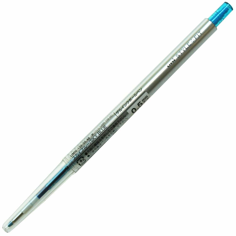Гелевая ручка 0,5 мм Uni Style Fit - Sky Blue - зелено-голубые чернила