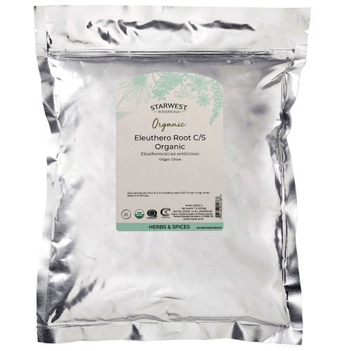 Starwest Botanicals, органический корень элеутерококка, нарезанный и просеянный, 453,6 г (1 фунт)