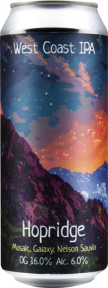 Пиво Одна Тонна Хопридж: Мозаик, Гелакси, Нельсон Савин / Odna Tonna Hopridge: Mosaic+Galaxy+Nelson Sauvin 0.5 - банка