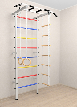 Шведская стенка Sv Pro 801 (Турник Pro/Канат/Kольца/Лестница)