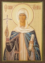 Икона "Нина Равноапостольная" 6х9 на МДФ-6