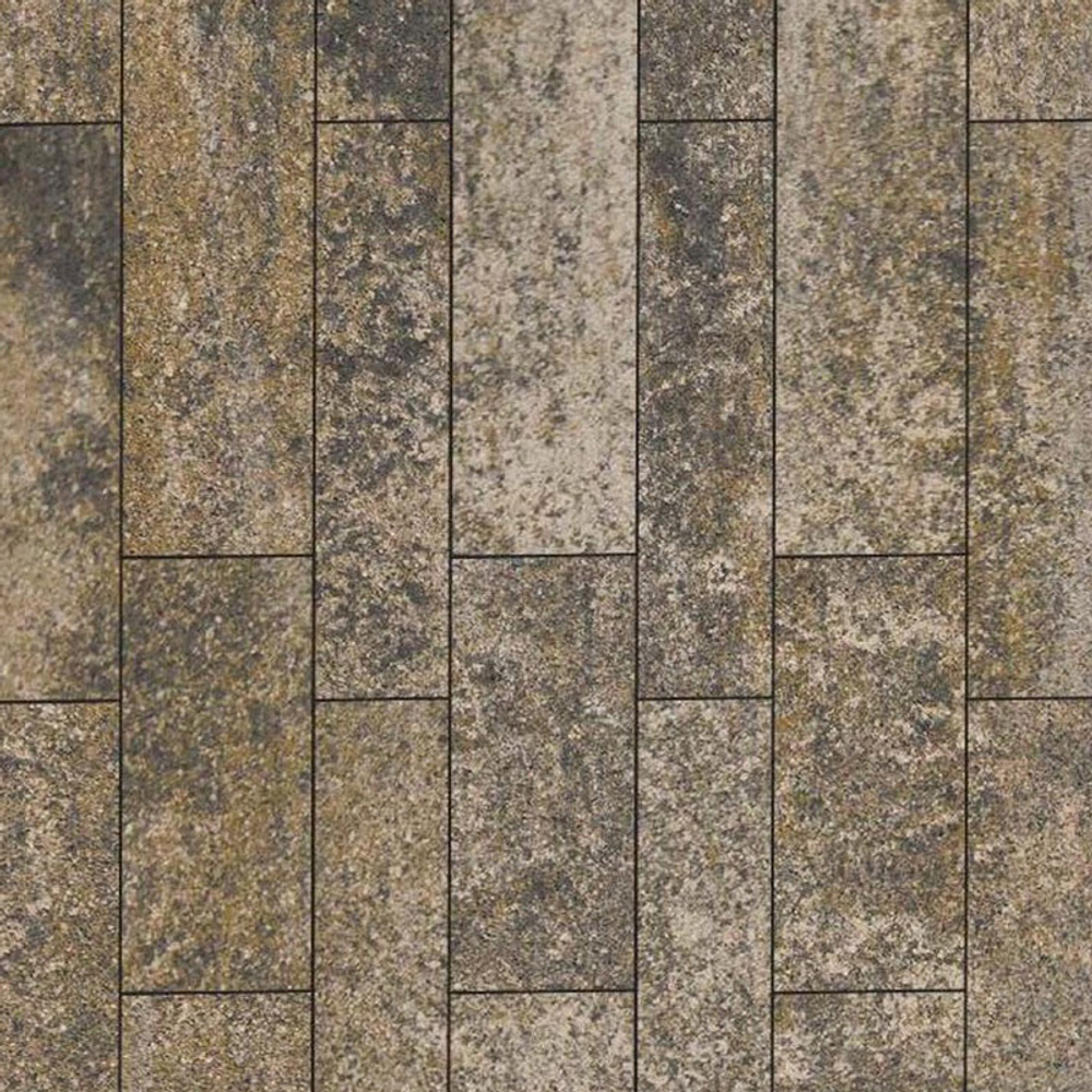 Тротуарная плитка ПАРКЕТ - Искусственный камень Базальт, комплект из 4 видов плит