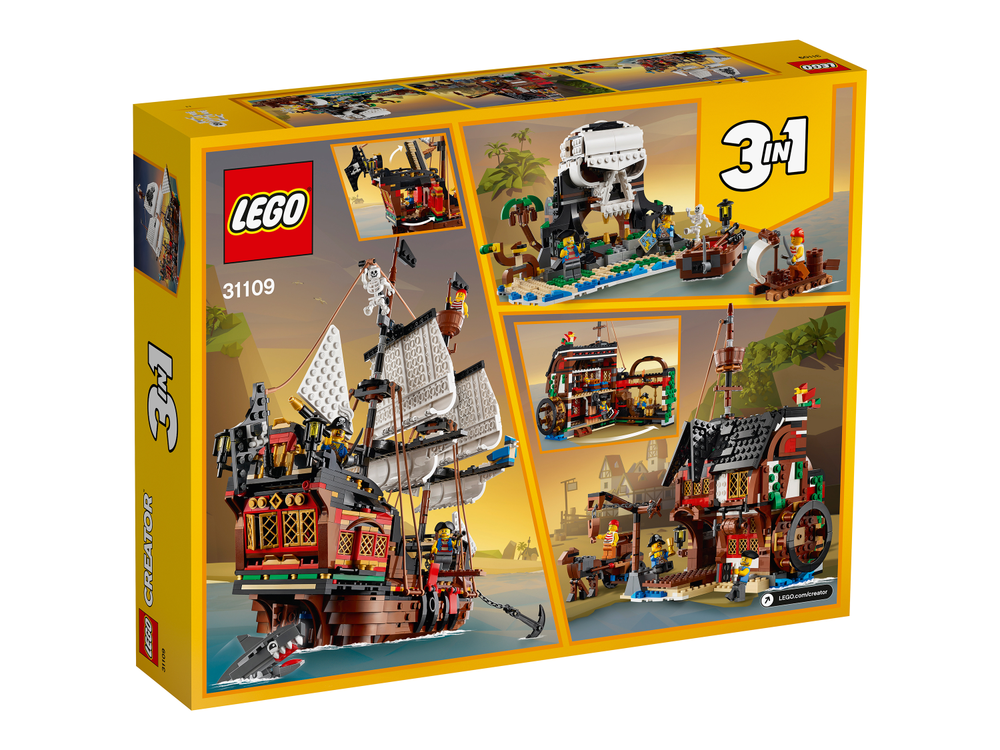 LEGO Creator 31109 «Пиратский корабль» — конструктор 3-в-1: корабль, таверна, остров сокровищ