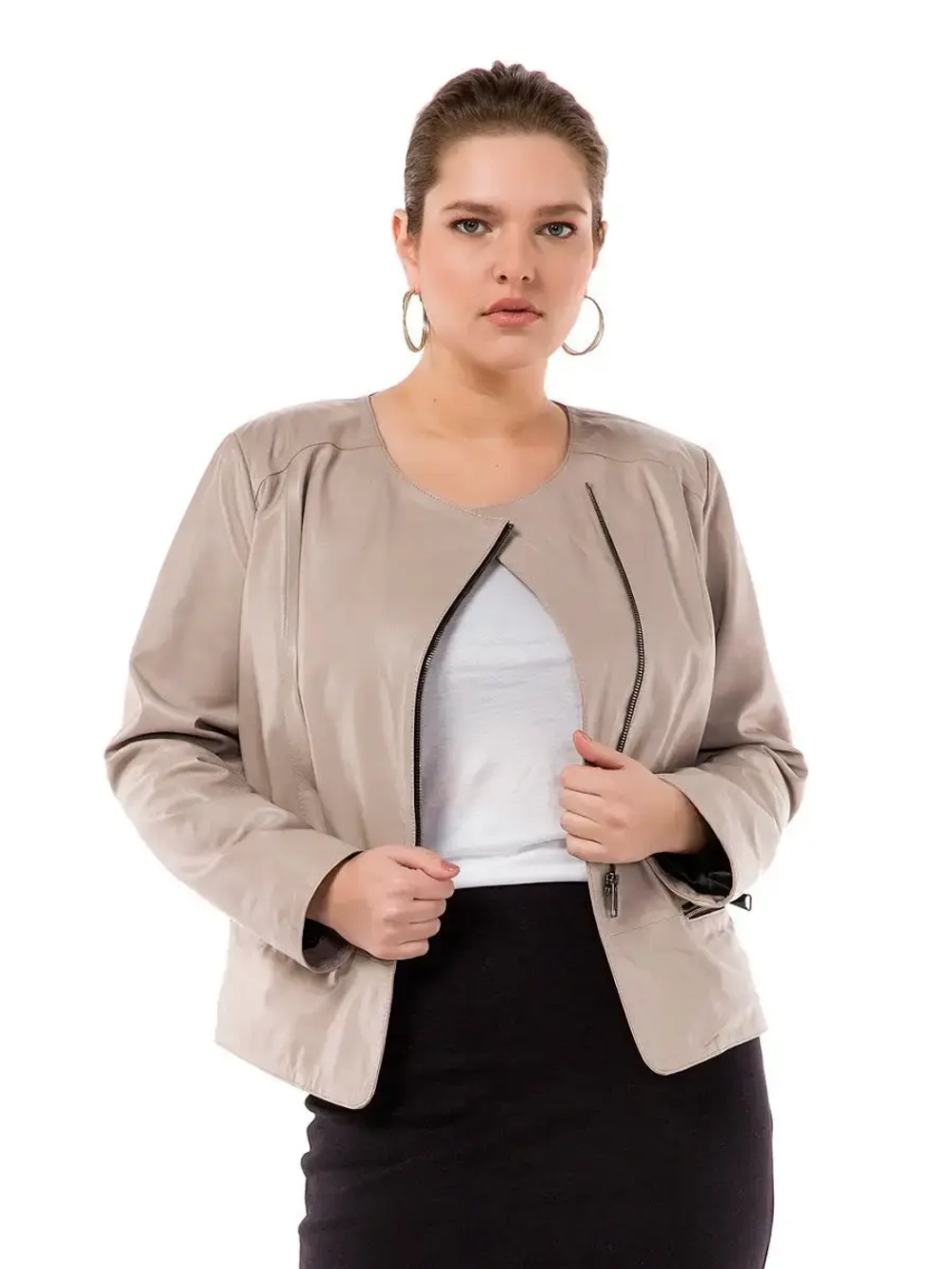 Косуха женская натуральная кожаная