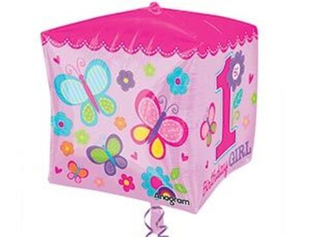 А 3D КУБ 15"1-й День Рожденья девочкаG20
