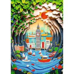 Pazl / Пазлы / Puzzles - "1000 40th anniversary Trefl" -  London