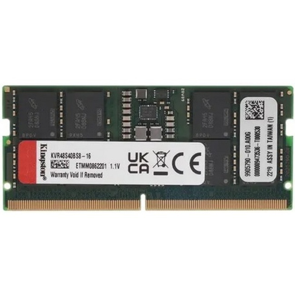 Модуль памяти NBook SO-DDR5 16GB, 4800Mhz, Kingston (KVR48S40BS8-16)
