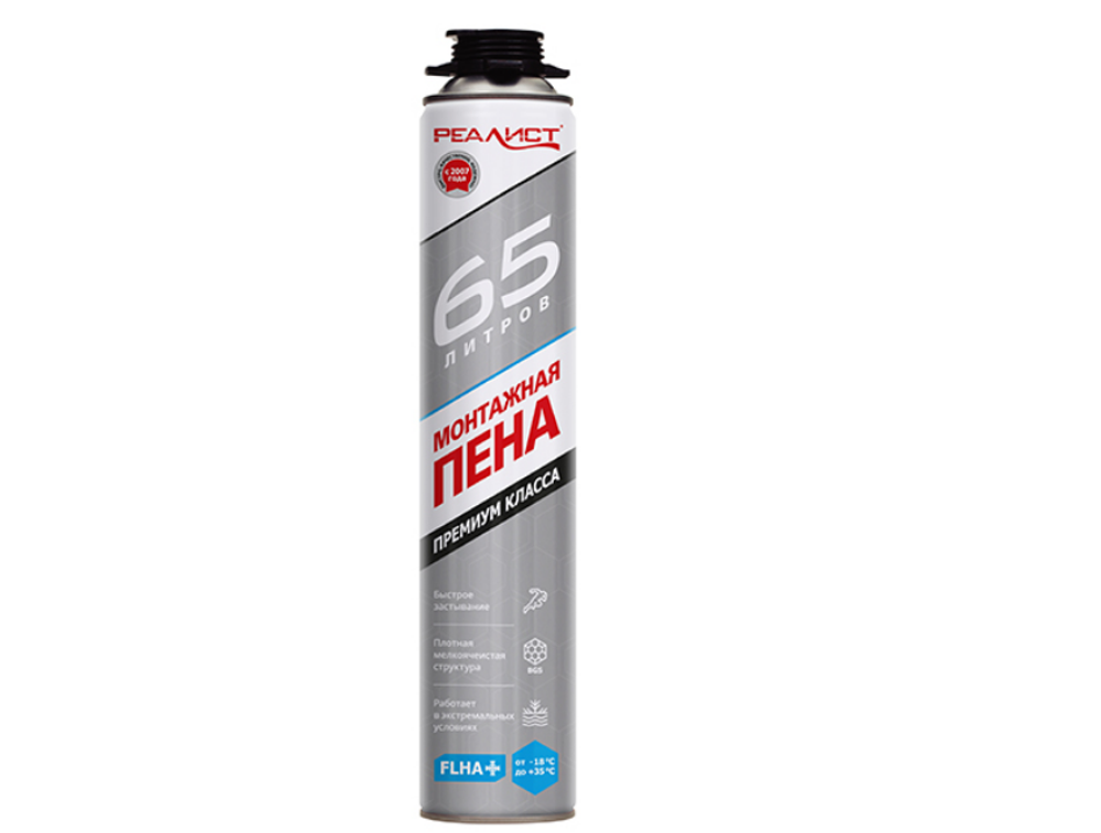 Пена монтажная REALIST PRO Silver 65 зима (12шт/уп.)