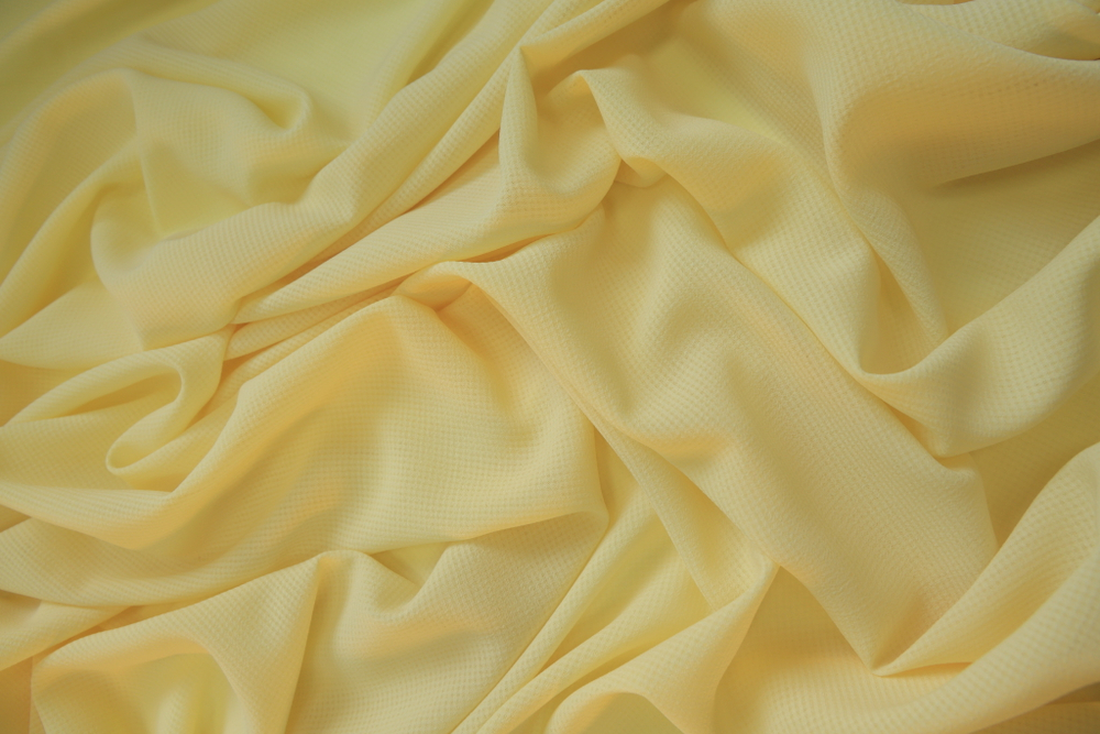 Креп плательный "Кубик" желтый