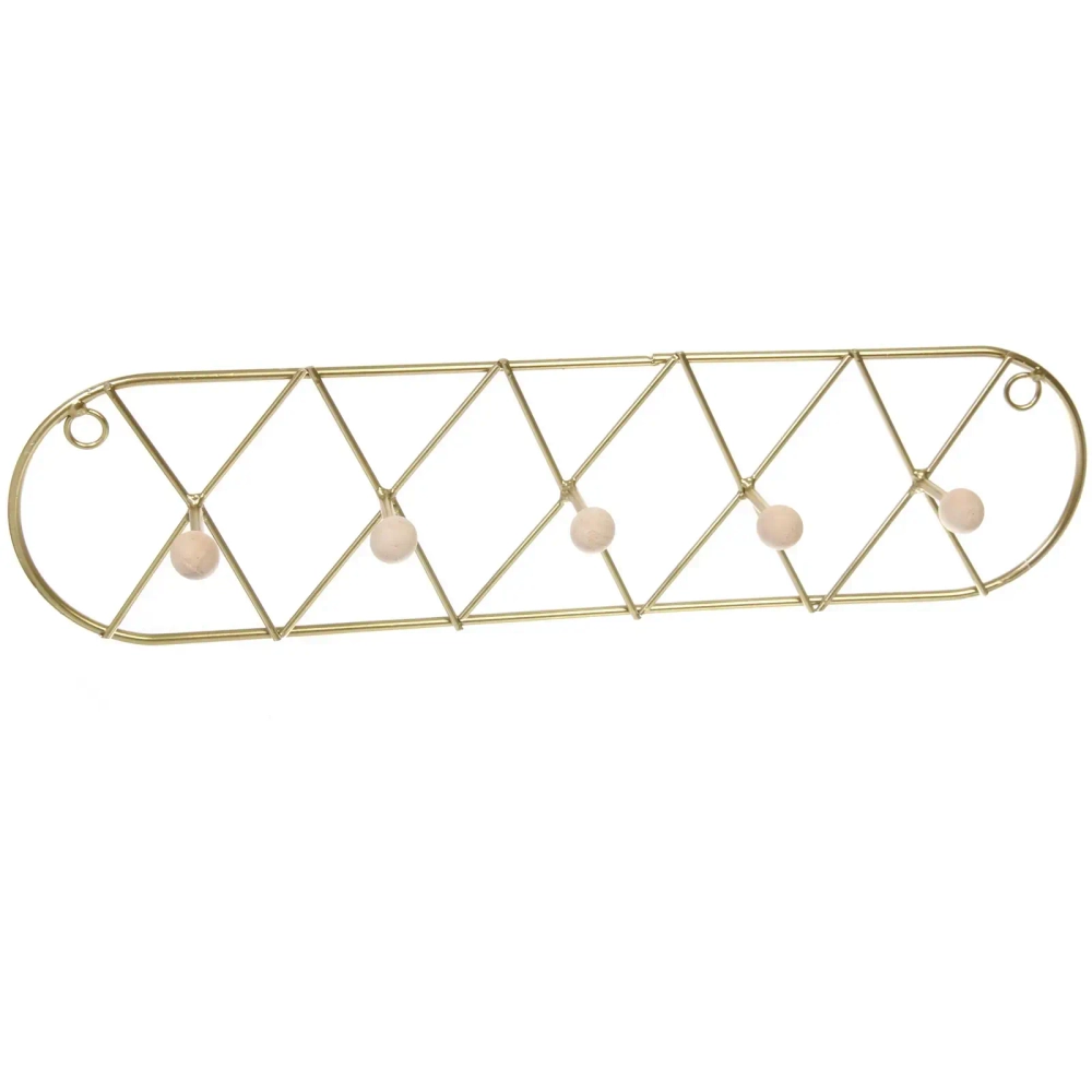 Ключница металлическая 5 крючков «ЛОФТ ВОСТ», эбби, цвет золото, 41*10,5см (лейбл Селфи)