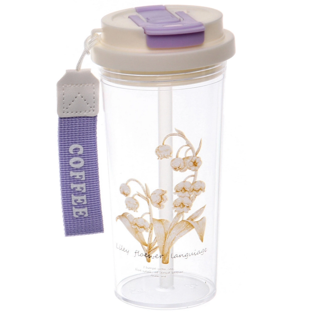 Бутылка питьевая пластиковая 500мл «Ландыши», микс цветов