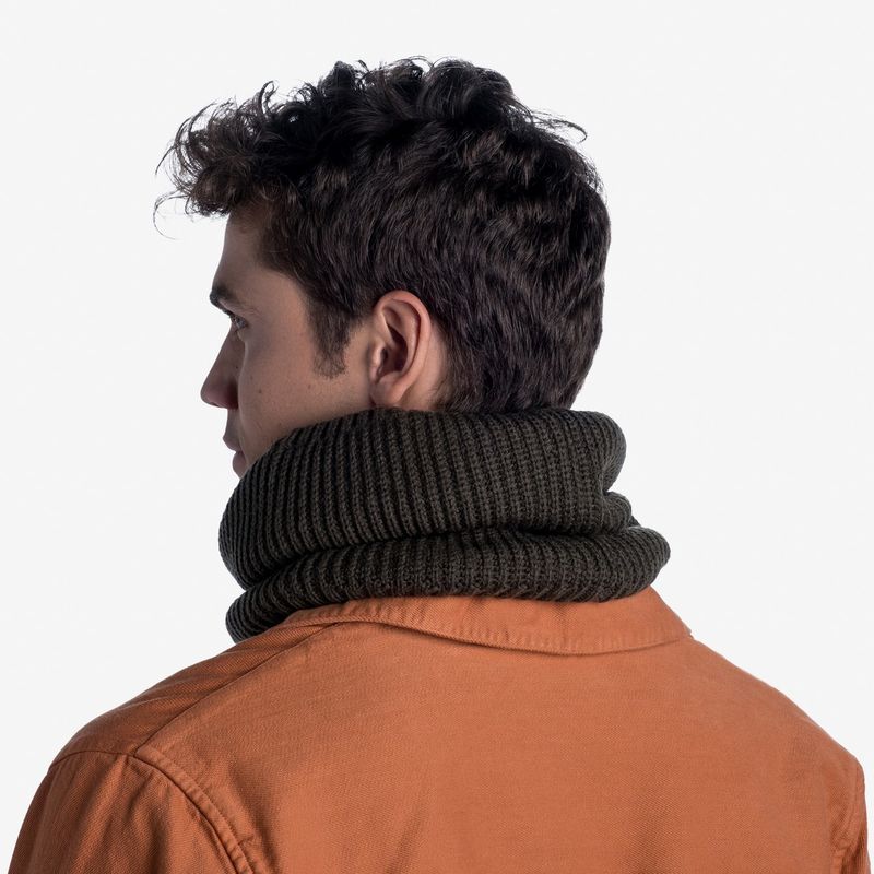 Вязаный шарф-труба с флисом Buff Neckwarmer Knitted Polar Rutger Bark Фото 3