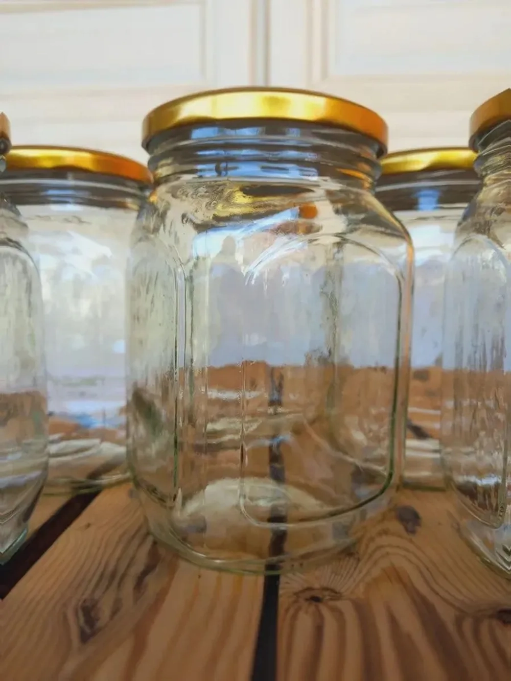 Банка стеклянная кубышка 1500 мл, 4 штуки с крышками