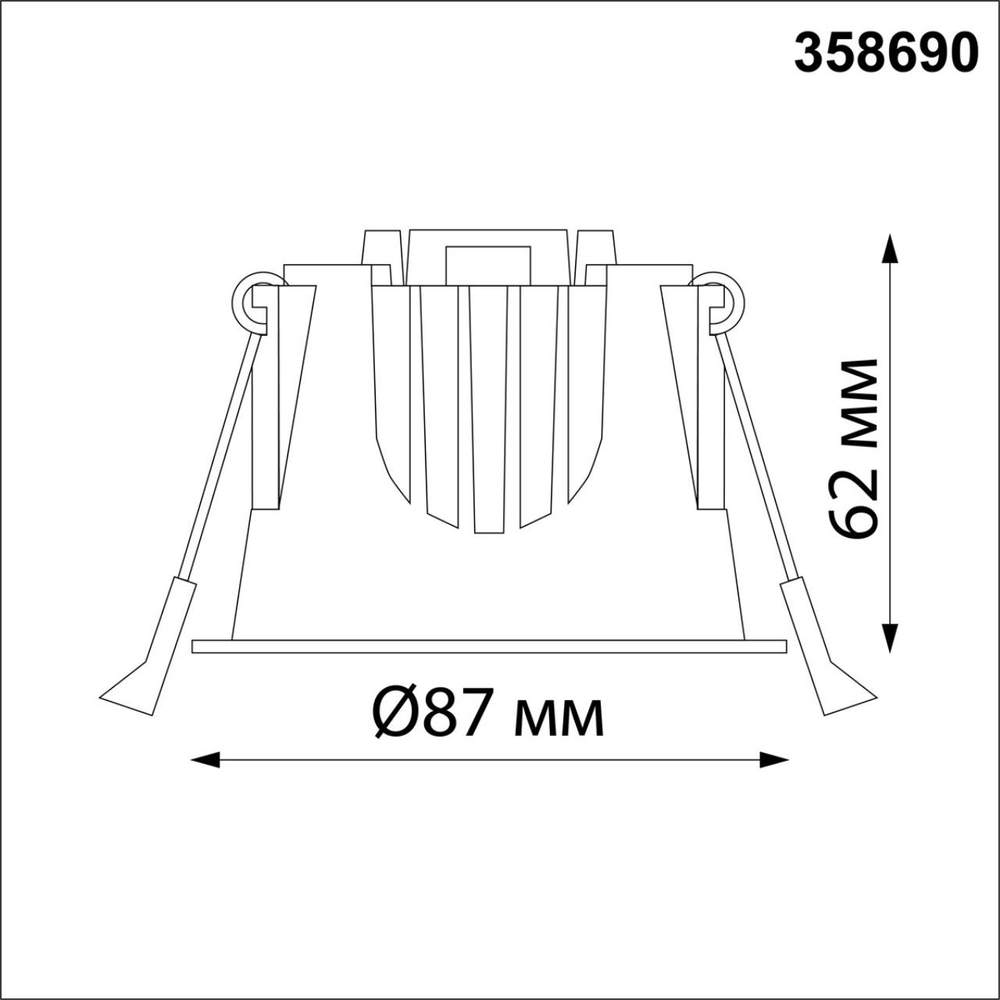 358690 SPOT NT21 462 белый Светильник встраиваемый светодиодный IP20 LED 4000К 10W 100-265V KNOF