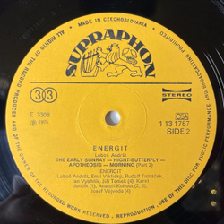 Винтажная виниловая пластинка LP Energit (Чехословакия 1977)