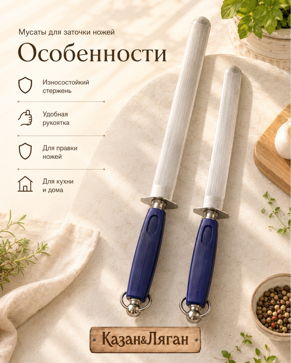 Мусат широкий пласт. ручка Premium
