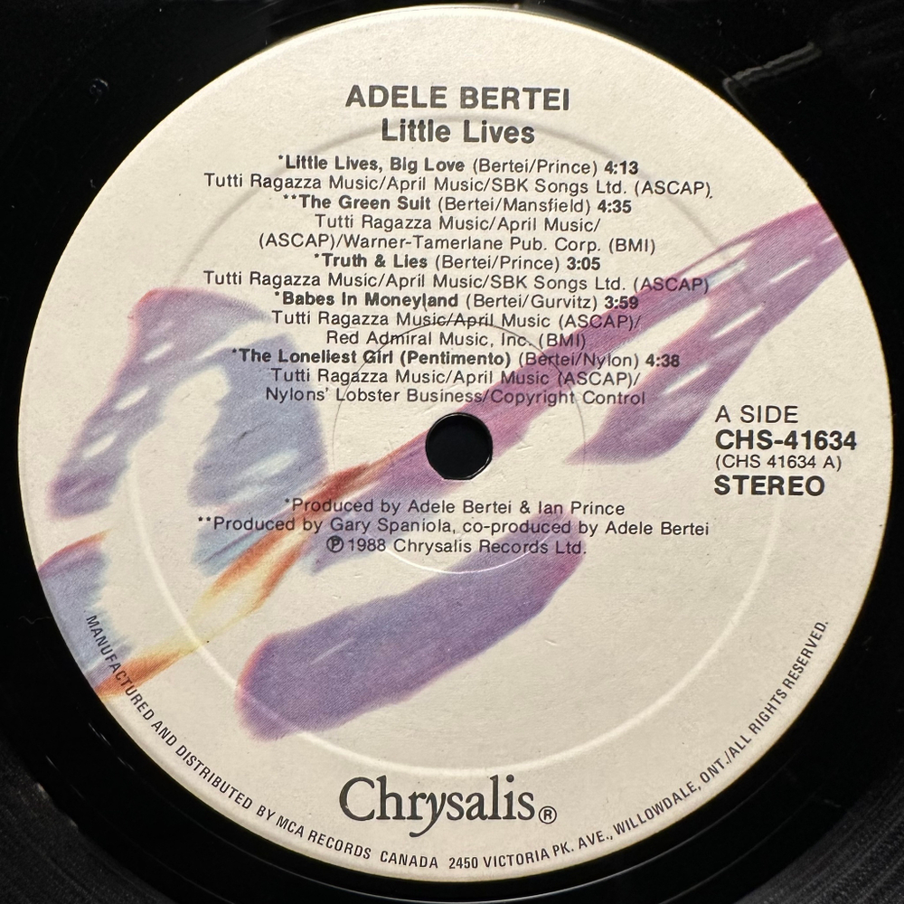 Adele Bertei - Little Lives (Канада 1988г.)
