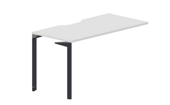 Стол 138х68х75см (эргономичный вырез) - приставной элемент